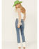 Image #3 - 7 For All Mankind Women's Medium Wash Logan Stovepipe High Rise Crystal Cropped Stretch Straight Jeans, Medium Wash, hi-res