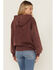 Image #4 - Youth in Revolt Women's Studded Star Graphic Hoodie, Burgundy, hi-res