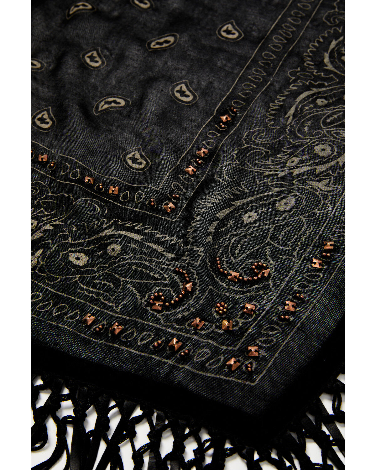 Image #2 - Idyllwind Women's Linnet Bandana Fringe Necklace, Black, hi-res