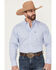 Image #1 - Ariat Men's Otello Geo Print Wrinkle Free Long Sleeve Button-Down Western Shirt, Blue, hi-res