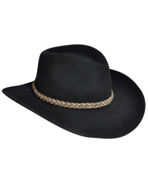 Image #2 - Wind River by Bailey Men's Switchback Felt Western Fashion Hat, Black, hi-res