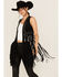 Image #1 - Idyllwind Women's Walnut Studded Fringe Faux Suede Vest, Black, hi-res