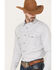 Image #2 - Moonshine Men's Classy Malange Print Long Sleeve Snap Western Shirt, Grey, hi-res