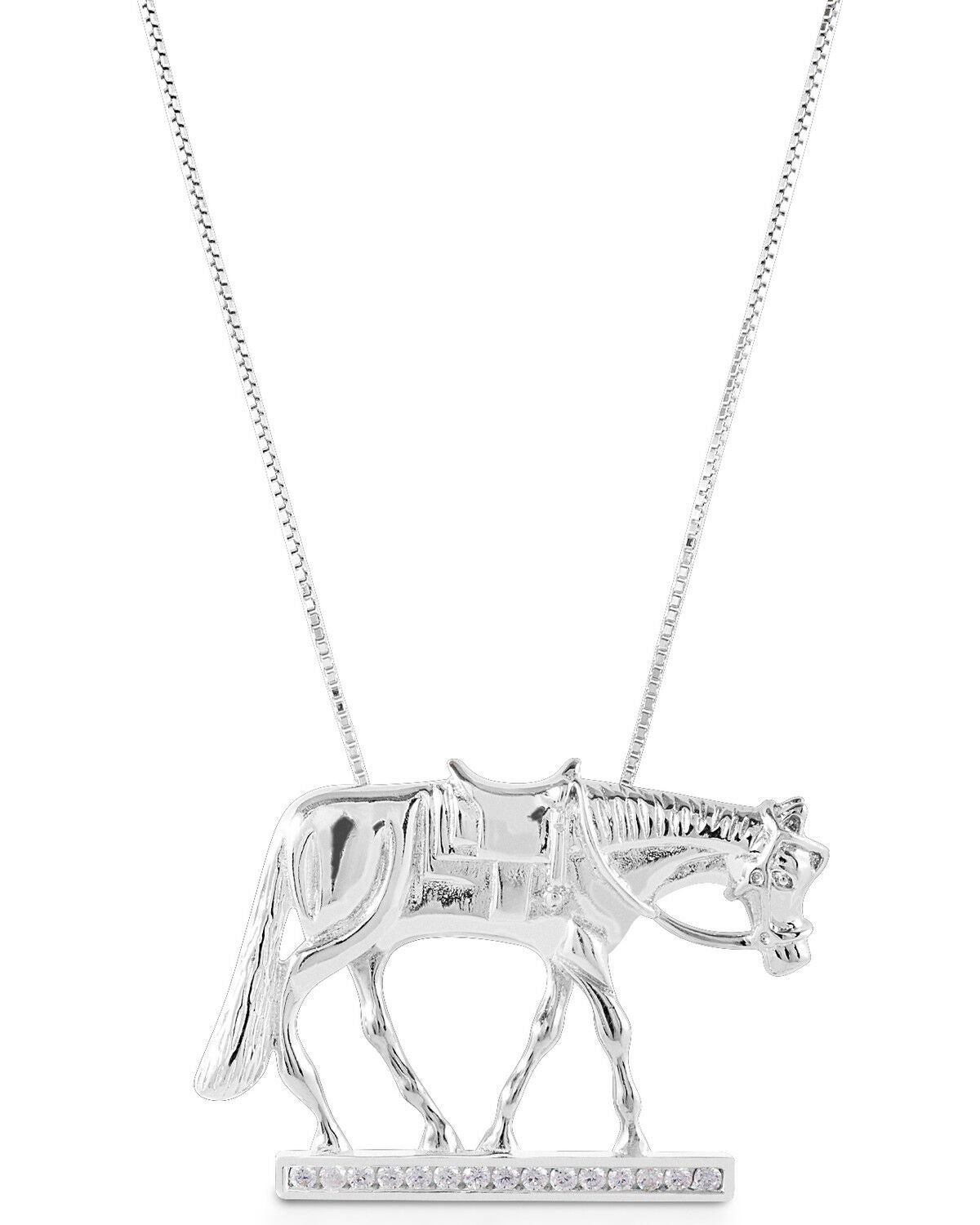 Kelly Herd Women's Western Horse Necklace, Silver, hi-res