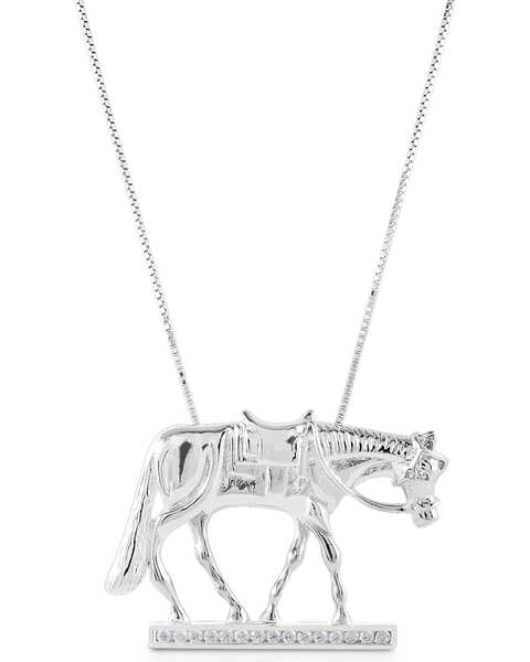  Kelly Herd Women's Western Horse Necklace , Silver, hi-res