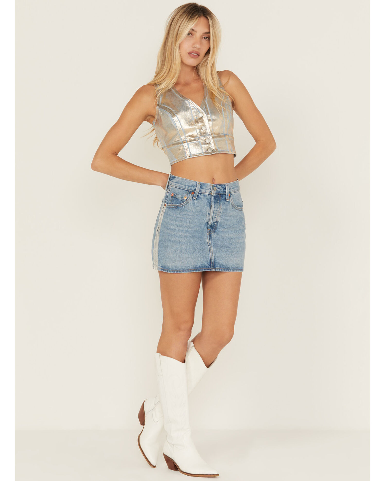 Women's mini denim skirt on sale