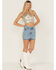 Image #1 - Levi's Women's Shine Theory Icon Light Wash Mid Rise Mini Denim Skirt, Light Wash, hi-res