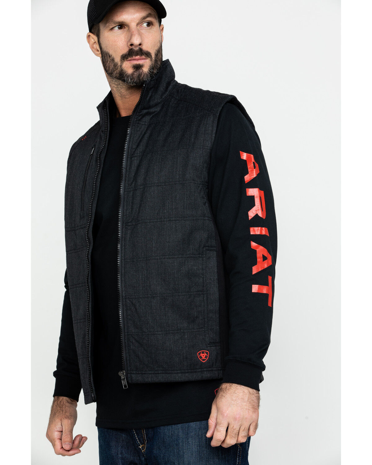 Image #1 - Ariat Men's FR Cloud 9 Insulated Work Vest, Black, hi-res