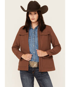 Shyanne Women's Bonded Softshell Jacket, Medium Brown, hi-res