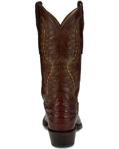 Image #5 - Tony Lama Men's Chasi Exotic Caiman Western Boots - Broad Square Toe , Cognac, hi-res