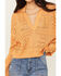 Image #3 - Revel Women's Open Weave Sweater , Orange, hi-res