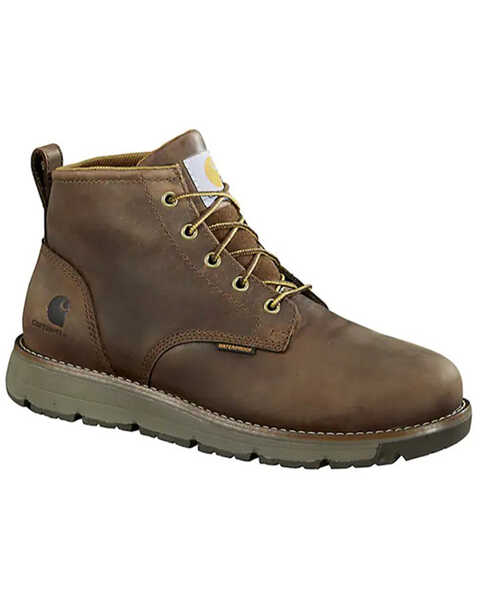 Carhartt Men's Millbrook 5" Waterproof Work Boots - Soft Toe, Brown, hi-res