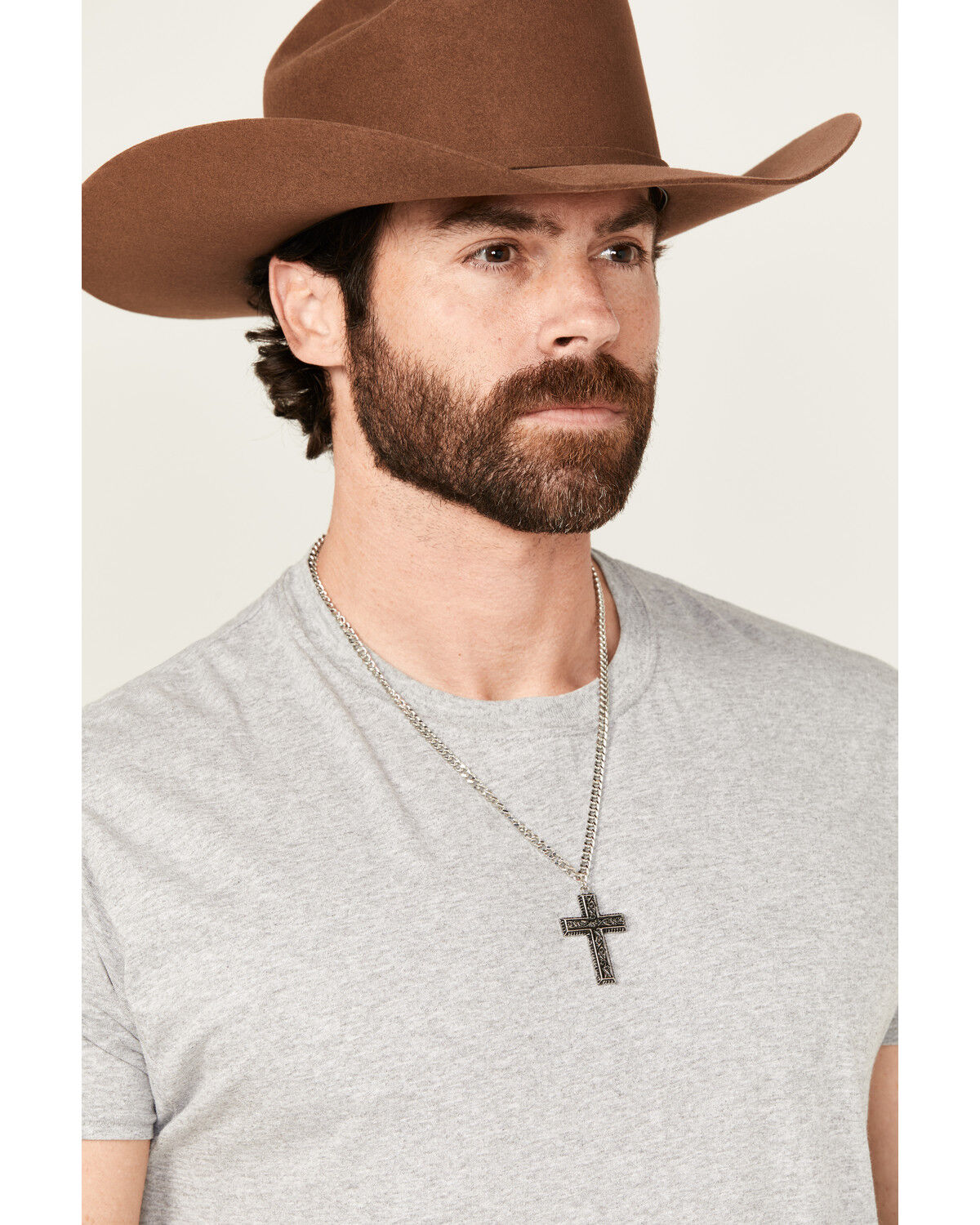 Image #1 - Cody James Men's Cross Necklace, Silver, hi-res