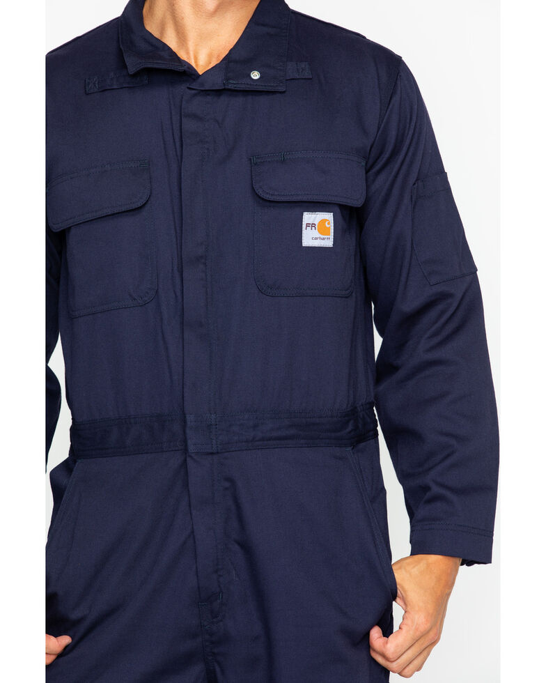 Carhartt Men S Navy Flame Resistant Deluxe Coveralls Sheplers