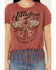 Image #3 - Affliction Women's Moto Fringe Short Sleeve Graphic Tee, Rust Copper, hi-res