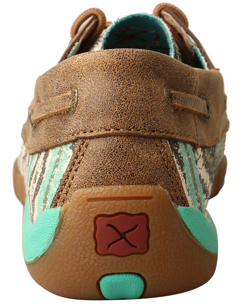 Twisted X Women's Multicolored Canvas Boat Shoes - Moc Toe