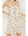 Cleo + Wolf Women's Floral Print Strappy Dress, Cream, hi-res