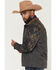 Image #2 - Hooey Men's Jackson Hole Southwestern Color Blocked Softshell Jacket, Dark Brown, hi-res