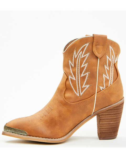 Image #3 - Volatile Women's Taylor Booties - Pointed Toe , Tan, hi-res