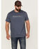 Brothers & Sons Men's Mercentile Weathered Slub Graphic Short Sleeve T-Shirt , Blue, hi-res