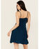 Image #4 - Shyanne Women's Challis Embroidered Mini Dress, Dark Blue, hi-res