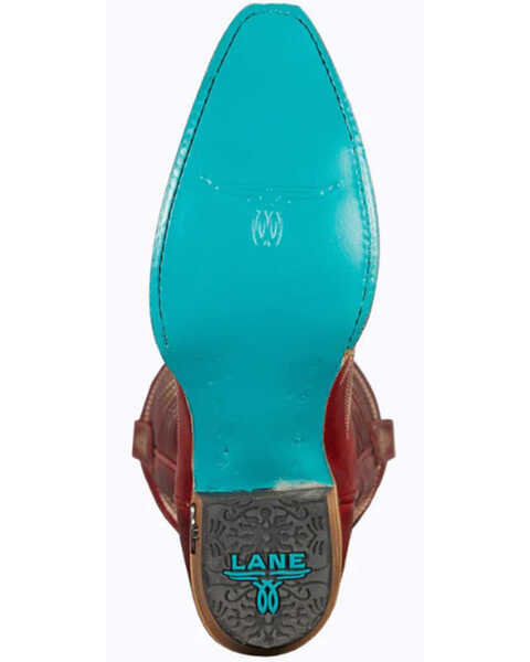 Image #7 - Lane Women's Lexington Western Boots - Snip Toe, Ruby, hi-res