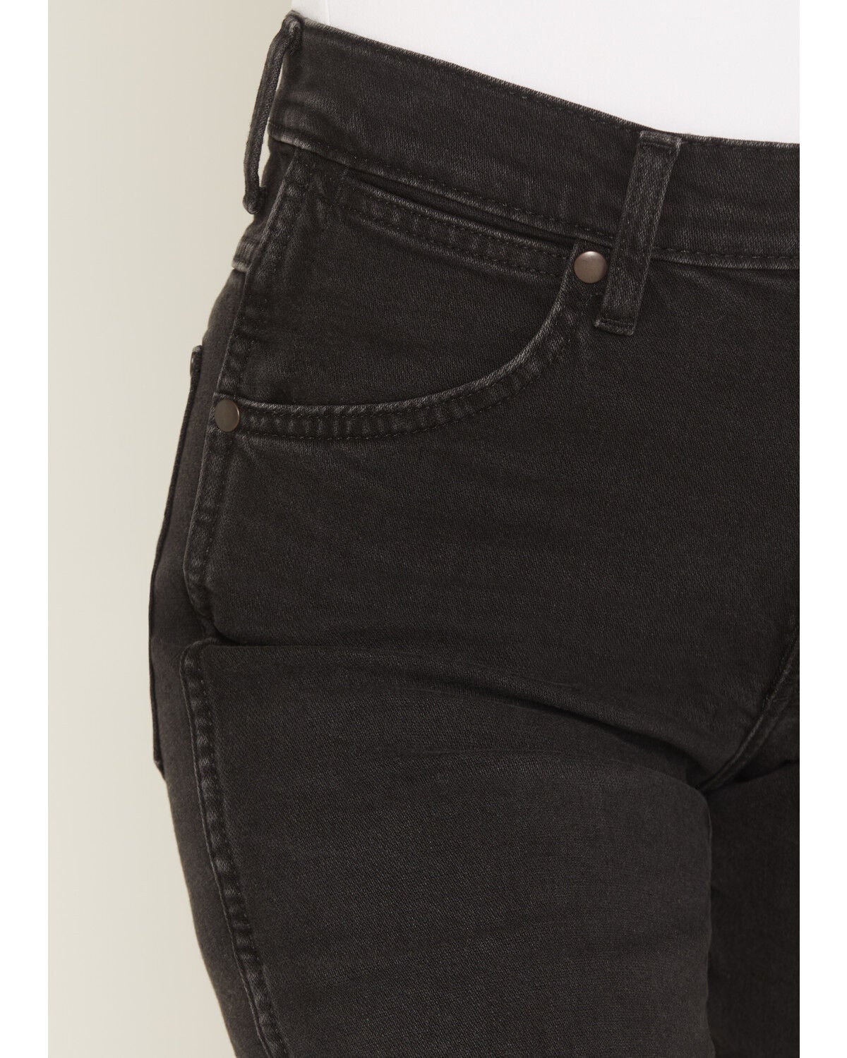 Image #2 - Wrangler Women's Mid Rise Wrancher Bootcut Stretch Denim Jeans, Black, hi-res