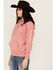 Image #1 - Ariat Women's Boot Barn Exclusive Logo Hoodie, Rose, hi-res