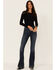 Idyllwind Women's Mallory St. Seamless Long Sleeve Top  , Black, hi-res