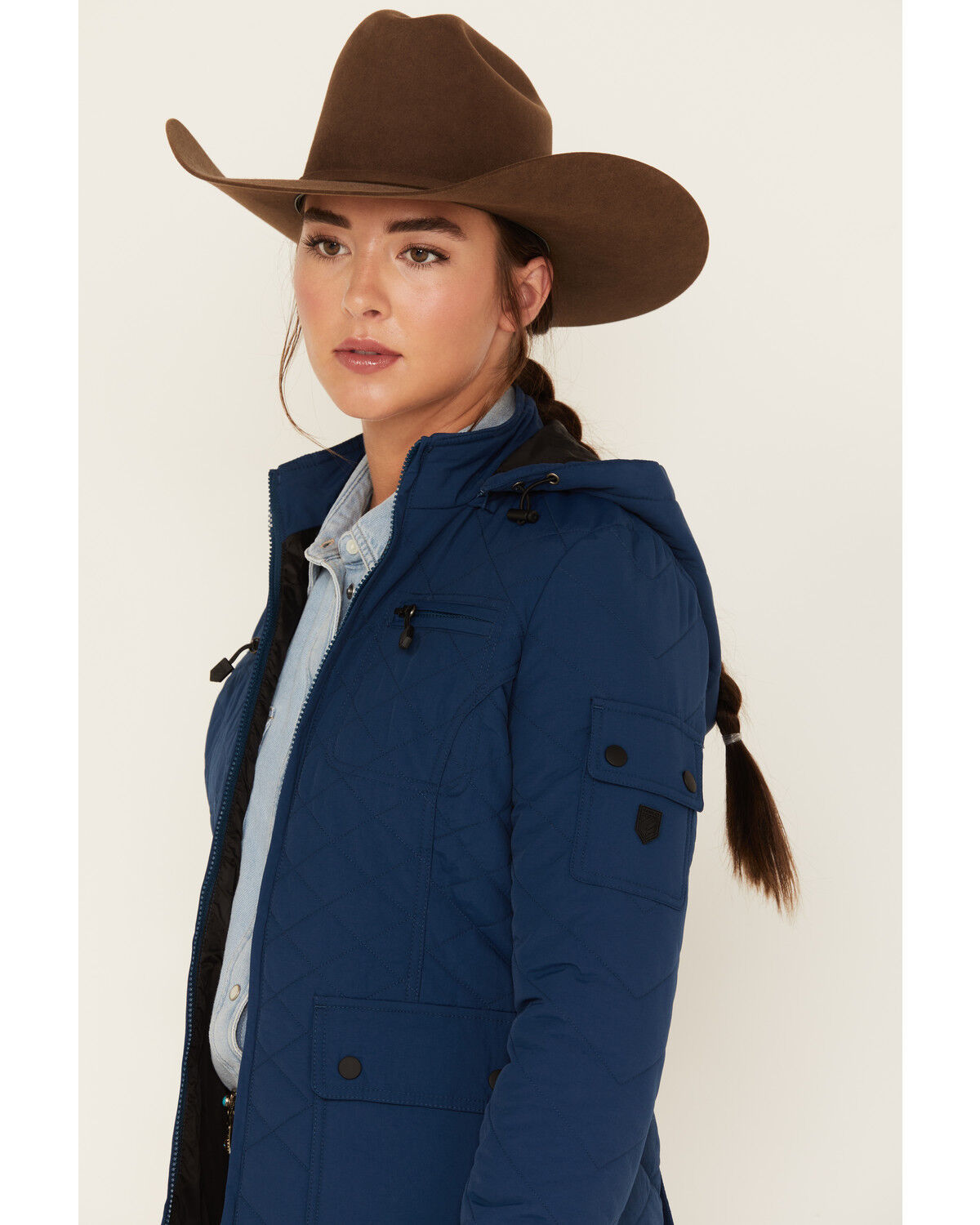 Image #2 - RANK 45® Women's Ultimate Legacy Quilted Coat, Navy, hi-res