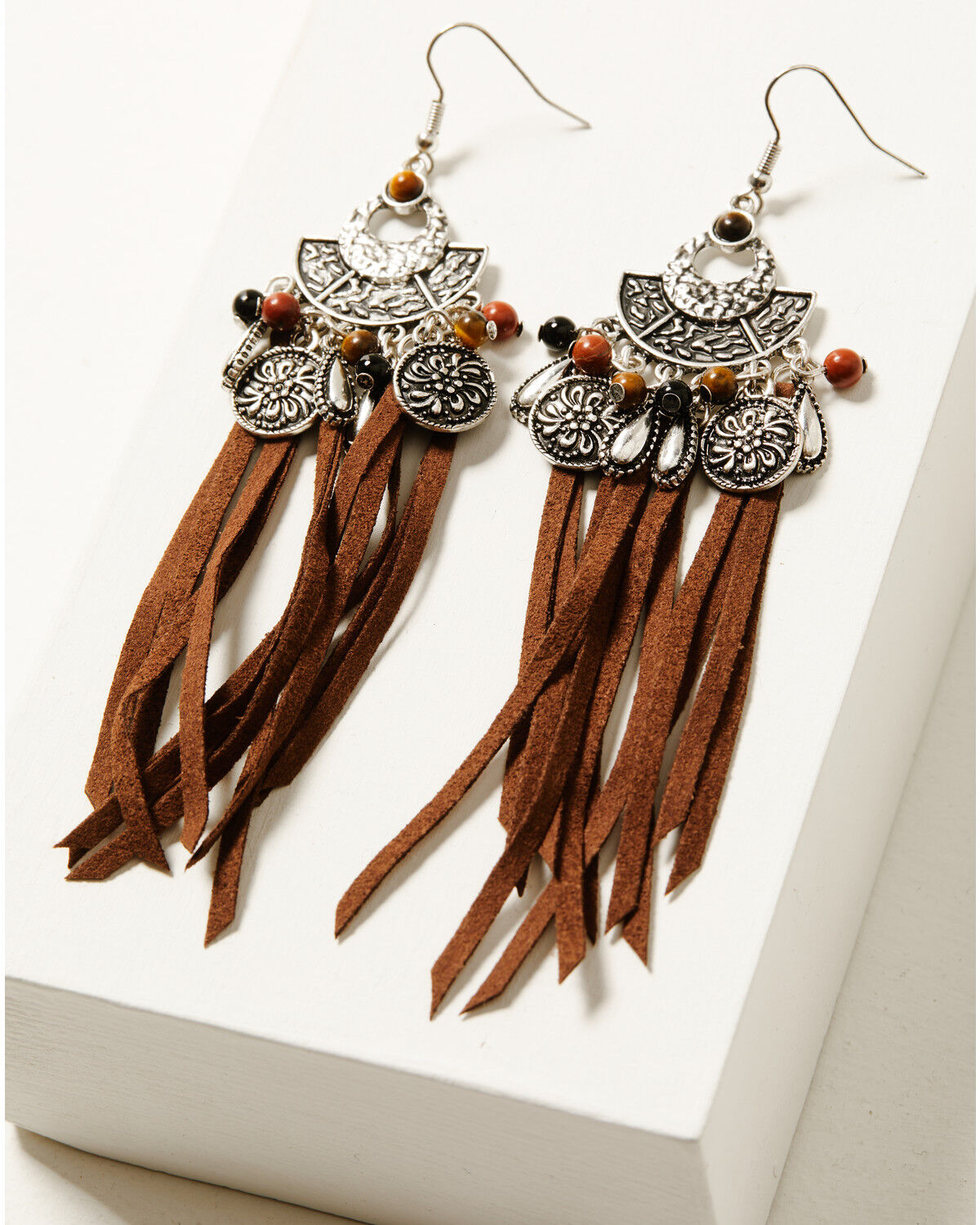Image #1 - Shyanne Women's Mystic Valley Fringe Earrings, Silver, hi-res