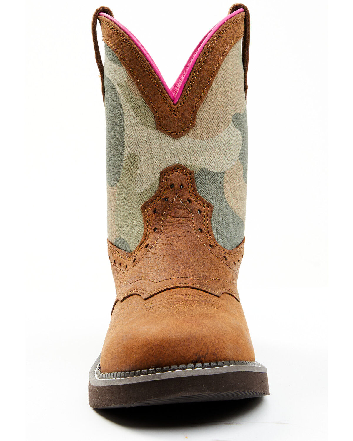 Image #4 - Shyanne Women's Jagger Camo Shaft Leather Western Boots - Wide Round Toe, Camouflage, hi-res