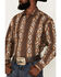 Image #3 - Wrangler Men's Checotah Southwestern Striped Long Sleeve Pearl Snap Western Shirt, , hi-res