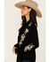 Image #2 - Stetson Women's Retro Floral Embroidered Long Sleeve Snap Western Shirt , Black, hi-res