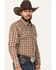 Image #2 - Cody James Men's Reverent Plaid Print Long Sleeve Snap Western Shirt - Tall , Rust Copper, hi-res