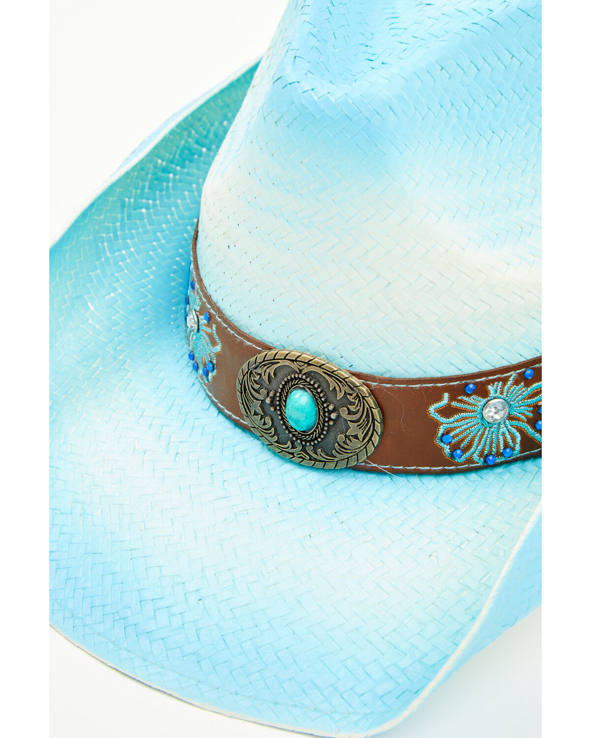 Image #2 - Shyanne Women's Better In Blue Straw Cowboy Hat, Light Blue, hi-res