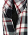 Image #4 - Milwaukee Performance Men's Aramid Reinforced Plaid Flannel Biker Shirt - Big & Tall, Black/red, hi-res