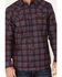 Cody James Men's FR Plaid Print Long Sleeve Work Shirt , Indigo, hi-res