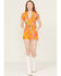 Image #1 - Show Me Your Mumu Women's Outlaw Floral Print Short Sleeve Romper, Multi, hi-res