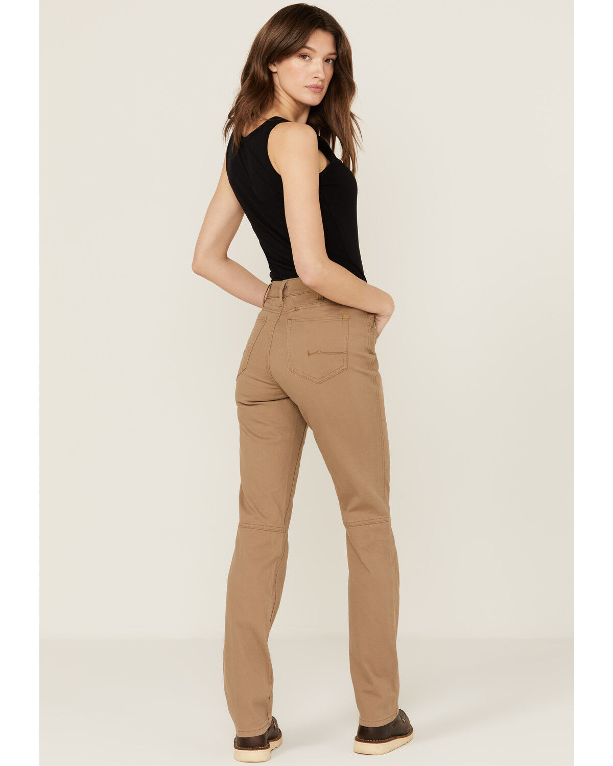 Image #3 - Ariat Women's Rebar PR Made Tough Straight Pants, Khaki, hi-res