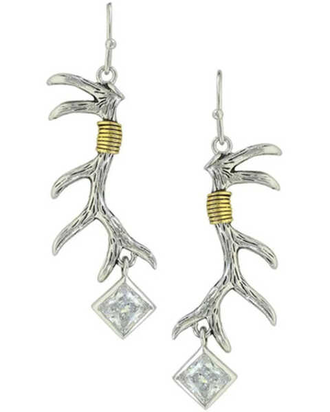 Image #1 - Montana Silversmiths Women's Pursue The Wild Nature's Art Earrings, Silver, hi-res