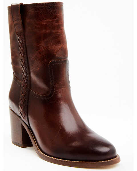 Cleo + Wolf Women's Cranberry Western Boots - Round Toe, Wine, hi-res