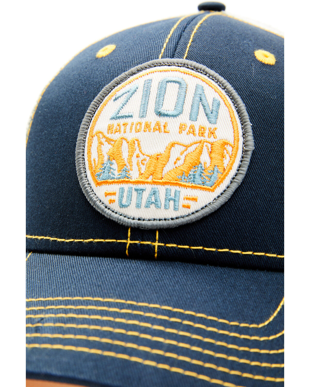 Image #2 - H3 Sportgear Men's Zion National Park Patch Ball Cap, Navy, hi-res