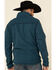Powder River Outfitters Men's Teal Waffle Melange Knit Zip-Front Jacket , Teal, hi-res