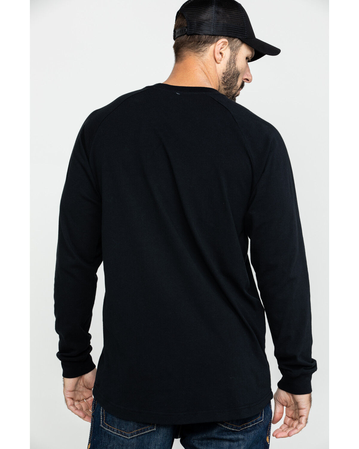 Image #2 - Ariat Men's Black Rebar Cotton Strong Graphic Long Sleeve Work Shirt - Big & Tall, Black, hi-res