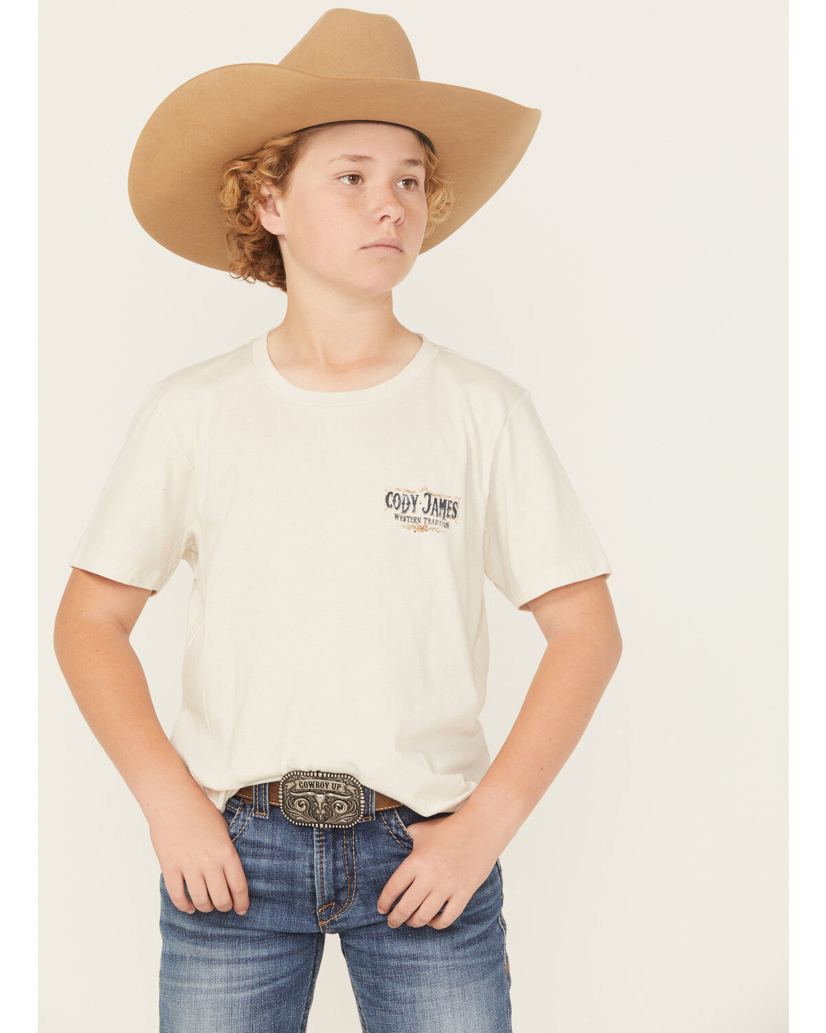 Image #2 - Cody James Boys' Hunter Short Sleeve Graphic T-Shirt, Cream, hi-res