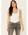 Image #2 - Rock & Roll Denim Women's Gray Wash Mid Rise Bootcut Jeans, Grey, hi-res
