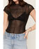 Image #3 - Ash & Violet Women's Mesh Seam Short Sleeve Tee, Black, hi-res