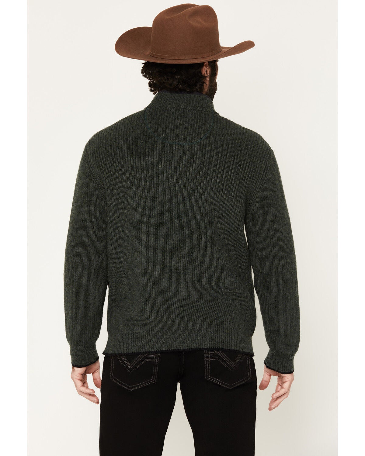 Image #4 - Kimes Ranch Men's Barton Solid 1/4 Zip Pullover Sweater, Green, hi-res