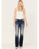 Image #3 - Miss Me Women's Mid Rise Bootcut Jeans, Dark Wash, hi-res